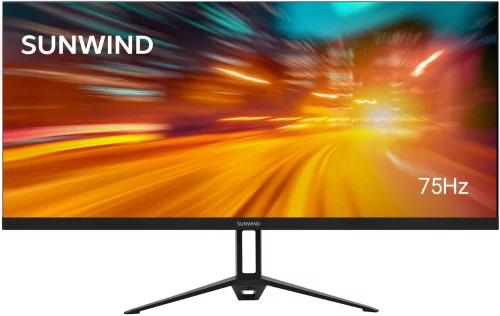 Монитор SunWind 29 SM-29FI202 черный IPS LED 5ms 21:9 HDMI M/ M матовая 300cd 178гр/ 178гр 2560x1080 75Hz DP WQ 3.7кг (SM29SB01)