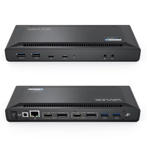 Док-станция WAVLINK USB-C&USB3.0 Ultra 5K(Dual 4K)Universal with 100W PowerDelivery Include 20V/ 6.5A Power Adapter/ 4xUSB3.0/ 2xUSB-C/ 2xDP 4K 60HZ/ 2xHDMI 4K 60HZ/ 1xGigabit LAN/ 1xAudio In/ Out (WL-UG69PD2 PRO) фото 2