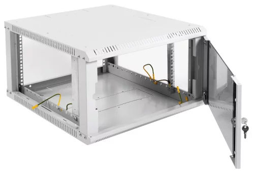 Шкаф телекоммуникационный настенный разборный ЭКОНОМ 6U (600 520) дверь стекло (ШРН-Э-6.500) фото 4