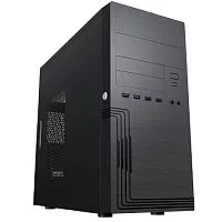MiniTower Powerman ES555 Black PM-500ATX-F U3*2+U2*2 +2*combo Audio; additional HDD cage; intrusion switch; power button lock; Plastic Tooless part mATX (6184134)