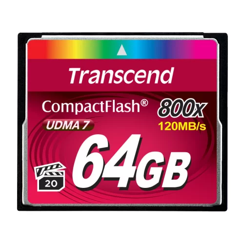 Карта памяти/ Transcend 64GB Compact Flash 800x (TS64GCF800)