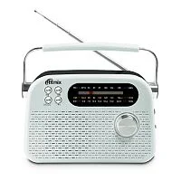 RITMIX RPR-045 WHITE {Радиоприёмник портативный 3хдиапазонный FM/AM/SW,Bluetooth v.5.3, воспроизв. с USB и с карт пам. micro SD (до 32Gb)}