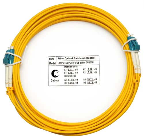 Патч-корд ВО Cabeus FOP(d)-9-LC-LC-7m Шнур оптический duplex LC-LC 9/125 sm 7м LSZH