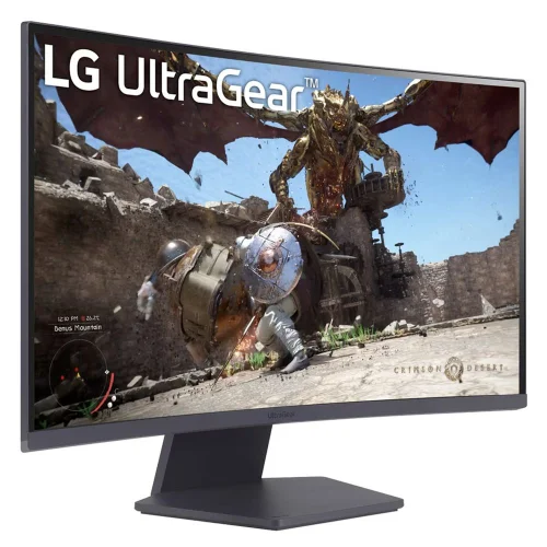 Монитор 27 LG 27GS60QC-B Curved VA, 2560x1440, 180Hz, 1ms, 300сd/ m, 3000:1, HDR10 | 2xHDMI(2.0), DP(1.4) | HAS, Swivel, ExPSU, Vesa 100, Black (27GS60QC-B.ARUQ) фото 2