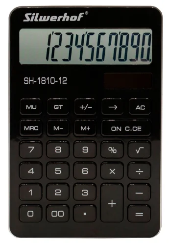 Калькулятор настольный Silwerhof SH-1810-12 черный 12-разр. (1789271) (1789271#MLN)