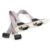 Exegate EX298292RUS Планка портов в корпус 2xCOM ExeGate BrctDB92 (Com 10-pin (F) --] 2 x RS232 DB9 Male, кабель 20см)