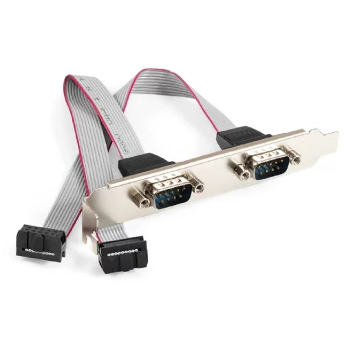 Exegate EX298292RUS Планка портов в корпус 2xCOM ExeGate BrctDB92 (Com 10-pin (F) --] 2 x RS232 DB9 Male, кабель 20см)