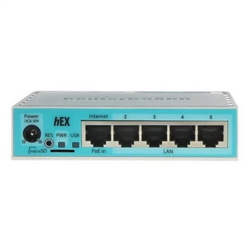 Маршрутизатор/ hEX 5x Gigabit Ethernet, Dual Core 880MHz CPU, 256MB RAM, USB, microSD, RouterOS L4 (RB750GR3) фото 3