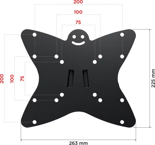Кронштейн для телевизора Holder LCDS-5037 металлик 20-37 макс.30кг настенный поворот и наклон (LCDS-5037 METALLIC) фото 7