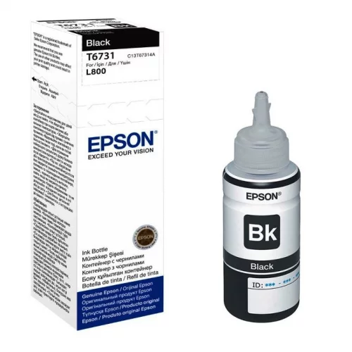 Картридж струйный Epson C13T67314A, черный, 1800 стр., для Epson L800