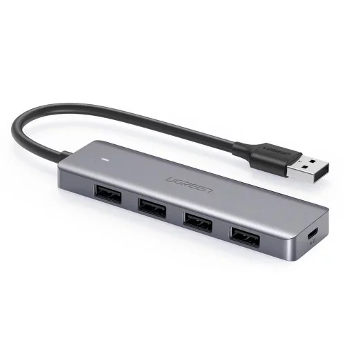 Хаб UGREEN CM219 (50985) 4-Ports USB A 3.0 Hub. Цвет: серый (50985_)