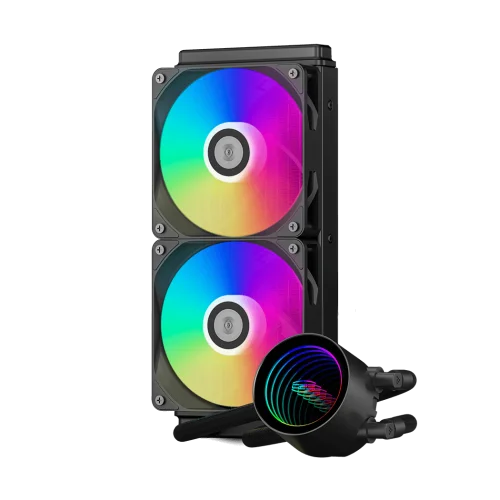 Система водяного охлаждения PcCooler DA240 V2 ARGB Soc-AM5/AM4/1200/1700/1851 черный 4-pin 36.5dB Al Ret (DA240 V2 ARGB BK)