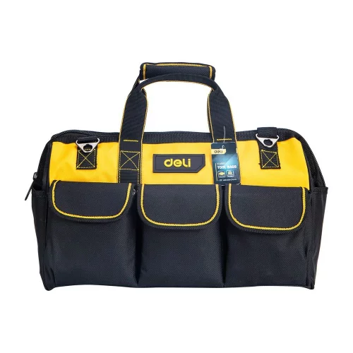 Сумка для инструментов Deli DL430117 400 x 200 x 270мм, 14 карманов, плечевой ремень, ткань Оксфорд