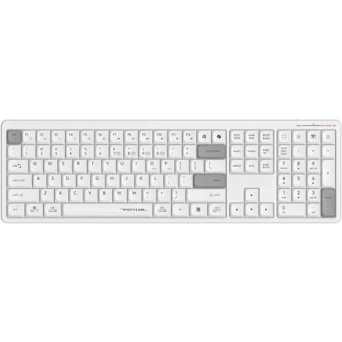 Клавиатура беспроводная A4Tech Fstyler FBX55C white (USB, BT/Radio, slim, Multimedia) (FBX55C)