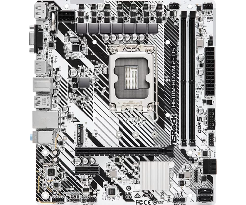 ASROCK H610M-HDV/ M.2+ D5, LGA1700, H610, 2*DDR5, DP+D-Sub+HDMI, 4xSATA3 6.0, M.2 Socket, USB 3.2, USB 2.0, mATX; (H610M-HDV/M.2+ D5)
