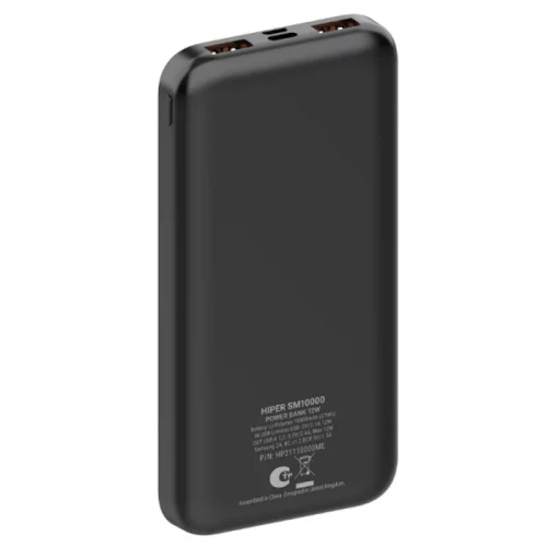 Внешний аккумулятор Hiper SM10000, 10000mAh, 2.4A, 2xUSB (SM10000 BLACK) фото 2
