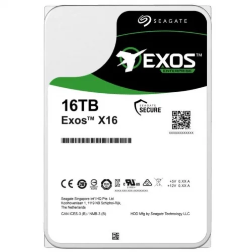Жесткий диск/ HDD Seagate SAS 16Tb Exos X16 12Gb/s 7200 256Mb (clean pulled) 1 year warranty (replacement ST16000NM004J) (ST16000NM002G)