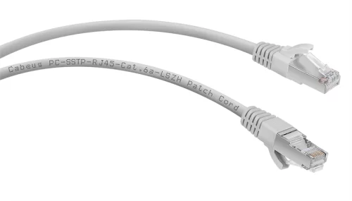 Cabeus PC-SSTP-RJ45-Cat.6a-3m-LSZH Патч-корд S/ FTP, категория 6а (10G), 2xRJ45/ 8p8c, экранированный, серый, LSZH, 3м