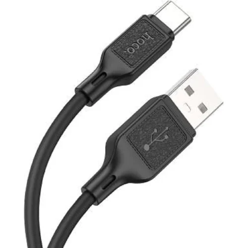 HOCO X90/ USB кабель Type-C/ 1m/ 3A/ Силикон/ Black (HC-88443)