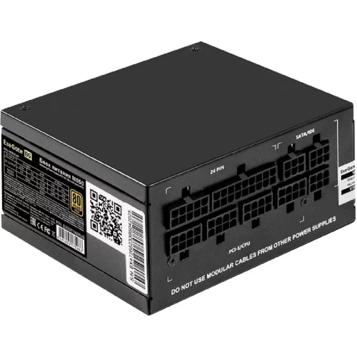 Exegate EX297192RUS Блок питания 550W ExeGate M550 GOLD (SFX, APFC, КПД 90% (80 PLUS GOLD), 9cm fan, 24pin, (4+4)pin, 2xPCI-E, 6xSATA, 3xIDE, 1xFDD, Full Cable Management, black, ATX adapter, Retail b фото 3