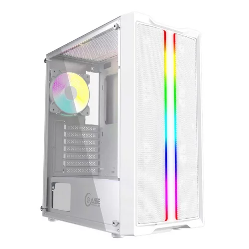 Powercase CMIEW-F4S Корпус Mistral Evo White, Tempered Glass, 1x 120mm PWM ARGB fan + ARGB Strip + 3x 120mm PWM non LED fan, белый, ATX (CMIEW-F4S)