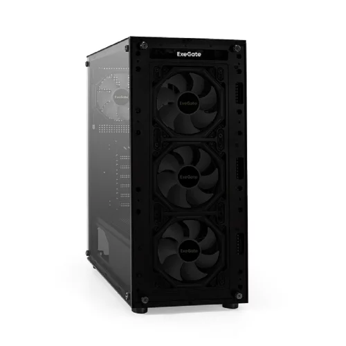 Exegate EX294967RUS Корпус Miditower ExeGate i3 BASE (ATX, без БП, с окном, 1*USB+1*USB3.0, аудио, 4 вент. 12см с RGB подсветкой) фото 3