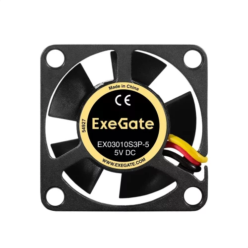 Exegate EX295190RUS Вентилятор 5B DC ExeGate EX03010S3P-5 (30x30x10 мм, Sleeve bearing (подшипник скольжения), 3pin, 9000RPM, 25dBA)
