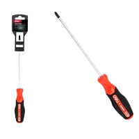 Крестовая DL3456 PH1x75мм сталь S2, матовый стержень, двухкомпонентная прорезиненная рукоять