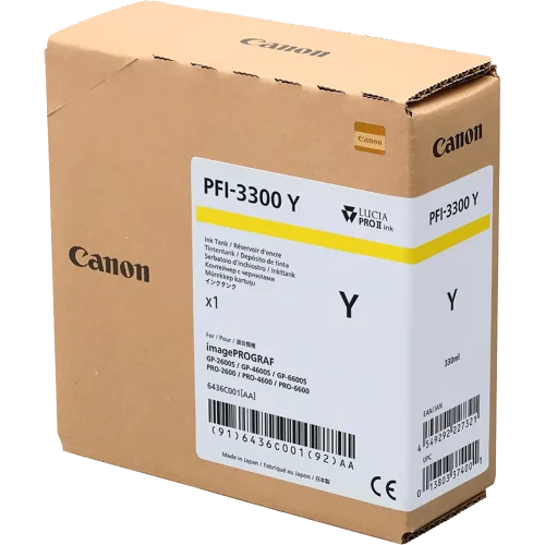 Картридж/ CANON INK PFI-3300 YELLOW (6436C001)