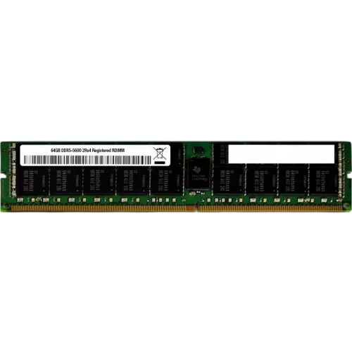 Модуль памяти DELL 64GB (1x64GB) RDIMM DDR5 5600MT/ s 2Rx4 ECC Reg Memory (370-BBRN)
