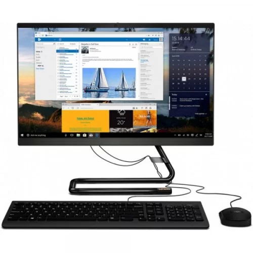 Моноблок/ Lenovo IdeaCentre AIO 3 22ADA6   21.5(1920x1080)/AMD Athlon 3050U(2.3Ghz)/4096Mb/256SSDGb/DVDrw/Int:AMD Radeon/BT/WiFi/war 1y/6.07kg/black/Win10Home + Keyboard, mouse USB