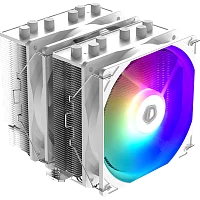 Кулер для процессора/ CPU Cooler ID-COOLING SE-55 ARGB SNOW (250W, 4-pin PWM, 153mm, Al/Cu, 6x6mm, ARGB, 2x120mm, 68.2CFM, 35.2dBA, 1500RPM, S: 1700/1200/115X, AM5/AM4, White)