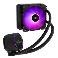 Exegate EX293456RUS Комплект водяного охлаждения ExeGate BlackWater-120.PWM.RGB (RGB подсветка, LGA2066/ 2011/ 1366/ 1150/ 1151/ 1155/ 1156/ 1200/ 1700/ AM4/ FM1/ FM2/ FM2+/ AM2/ AM2+/ AM3/ AM3+, TDP 150W, Fan 120mm,