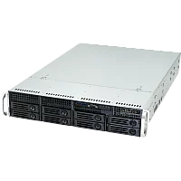 Серверный корпус/ 2U chassis; ATX, Micro-ATX, Mini-ITX MBs; 8 x 3.5"hs + 2 x 3.5" internal + 2 x 2." hs rear; 1200W (1+1); AC-R50 rails (CS-R28-07P)