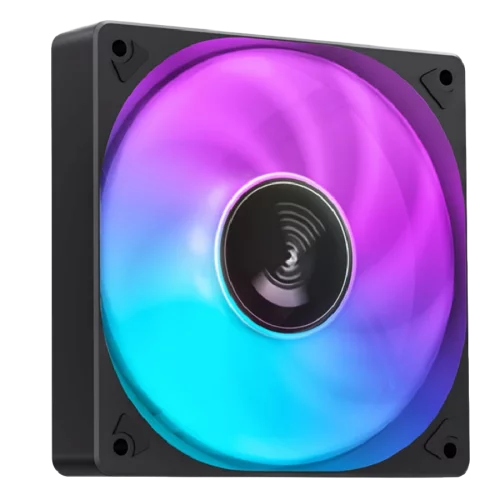 Кулер для корпуса/ Case Cooler JONSBO SL-120C (120x120x25mm, 4-pin PWM, FRGB, 59.48CFM, 32.0dBA, 1500RPM, Black)