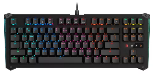 Клавиатура A4Tech B930 механическая черный USB Multimedia for gamer LED кабель 1.8м