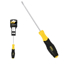 Шлицевая отвертка Deli DL6383001N 8х300мм сталь Cr-V, двухкомпонентная прорезиненная рукоять