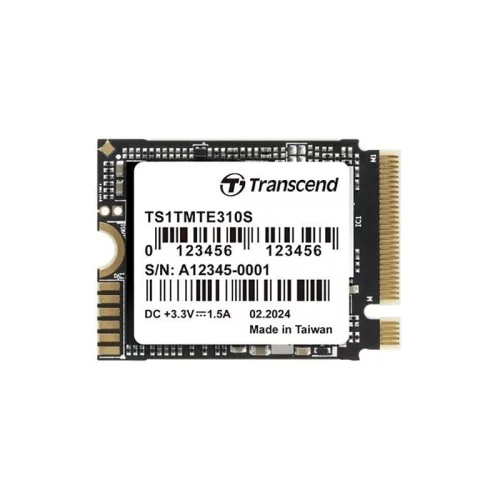 Твердотельный накопитель/ Transcend SSD MTE310S, 1000GB, M.2(22x30mm), NVMe, PCIe 4x4, 3D TLC, R/ W 5000/ 3500 MB/ s, IOPs 330 000/ 690 000, TBW 600, DWPD 0.33, DRAM-less (5 лет) (TS1TMTE310S)