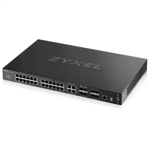 Коммутатор/ ZYXEL ZYXEL XGS4600-32 L3 Managed Switch, 28 port Gig and 4x 10G SFP+, stackable, dual PSU (XGS4600-32-ZZ0102F)