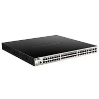 Коммутатор/ DGS-1210-52MPP/ME Managed L2 Metro Ethernet Switch 48x1000Base-T PoE, 4x1000Base-X SFP, PoE Budget 740W, Surge 6KV, CLI, RJ45 Console, Dying Gasp (DGS-1210-52MPP/ME/B3A)