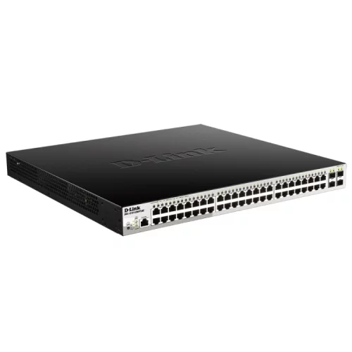 Коммутатор/ DGS-1210-52MPP/ME Managed L2 Metro Ethernet Switch 48x1000Base-T PoE, 4x1000Base-X SFP, PoE Budget 740W, Surge 6KV, CLI, RJ45 Console, Dying Gasp (DGS-1210-52MPP/ME/B3A)