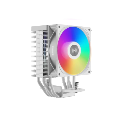 Кулер для процессора/ CPU Cooler PCCooler R400 ARGB WH (180W, 4-pin PWM, 133mm, Al/Cu, 4x6mm, ARGB, 1x92mm, 40.94CFM, 30dBA, 2200RPM, S: 1851/1700/1200/115X, AM5/AM4, white) фото 2