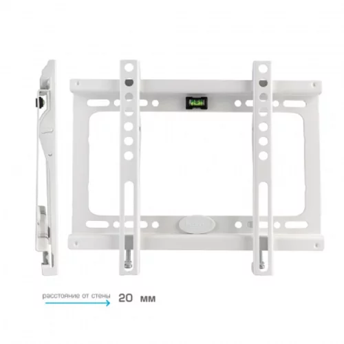 Kromax IDEAL-5W white, Кр. стал. наст. для TV 15-47, max 35 кг, 0 ст св., от ст. 20 мм, max VESA 200x200 мм. фото 3
