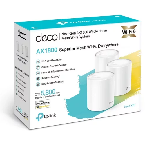 Роутер/ AX1800 Whole Home Mesh Wi-Fi 6 System (DECO X20(3-PACK)) фото 3