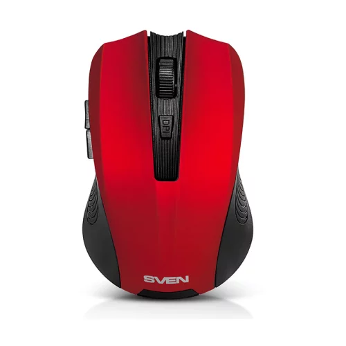 Беспроводная мышь SVEN RX-350W красная (5+1кл. 600-1400DPI, SoftTouch, блист) (SV-019587)