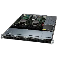 Серверная платформа/ SYS-611C-TN4R (bundle4): 1U / 2x LGA-4677 / 16x DDR5 RDIMM / 4x 2.5 NVMe*/SATA/SAS* / 1x SSD NVME 400GB, M.2 / 1x 2-ports GbE RJ45 Intel i350-AM2 / 2x 860W Power (4 SATA config,