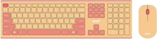 Клавиатура + мышь Acer OCC205 клав:розовый/ бежевый мышь:розовый/ бежевый USB беспроводная slim (ZL.ACCEE.00F)