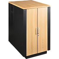Шкаф LANMASTER SOUNDPROOF звукоизолированный 24U 750x1130 мм, отделка под дерево, цвет лиственница (LAN-DC-CBSP-24U-WD)