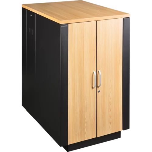 Шкаф LANMASTER SOUNDPROOF звукоизолированный 24U 750x1130 мм, отделка под дерево, цвет лиственница (LAN-DC-CBSP-24U-WD)