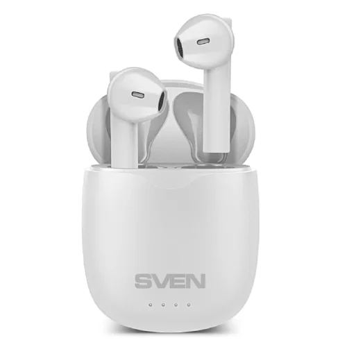 SVEN Беспроводные внутриканальные наушники с микрофоном E-727BT, белый (Bluetooth, TWS) (SV-019891)